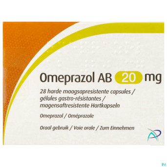 Omeprazol ab 20mg gastroresist.  28 blister