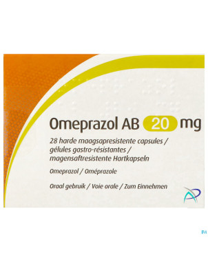 Omeprazol ab 20mg gastroresist.  28 blister