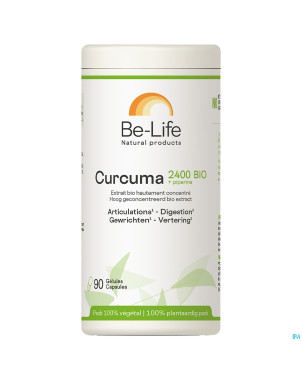 Curcuma 2400 + piperine be life    pot caps  90