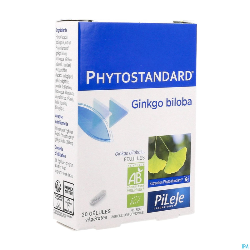 Phytostandard ginkgo biloba caps 20