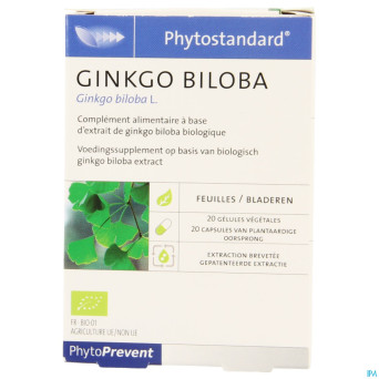 Phytostandard ginkgo biloba caps 20
