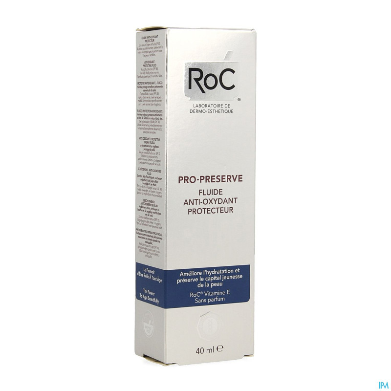 Roc pro-preserve fluide a/oxyd.prot.legere uv 40ml