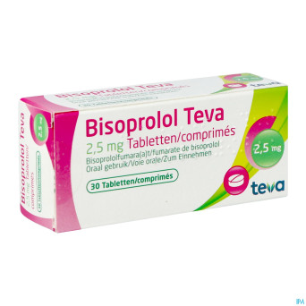 Bisoprolol teva 2,5 mg tabl  30