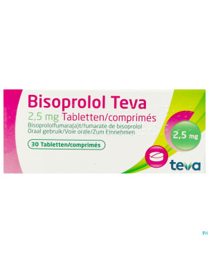 Bisoprolol teva 2,5 mg tabl  30