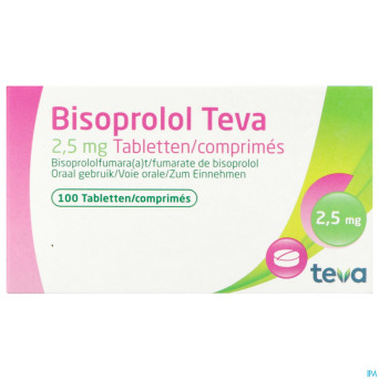 Bisoprolol teva 2,5 mg tabl 100