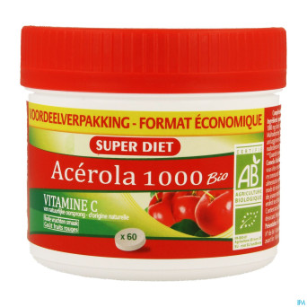 Super diet acerola 1000 bio maxi pot  comp croq 60