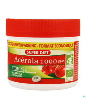 Super diet acerola 1000 bio maxi pot  comp croq 60