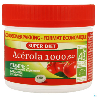 Super diet acerola 1000 bio maxi pot  comp croq 60
