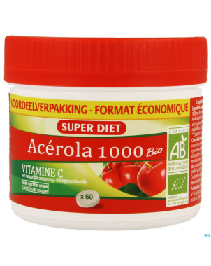 Super diet acerola 1000 bio maxi pot  comp croq 60