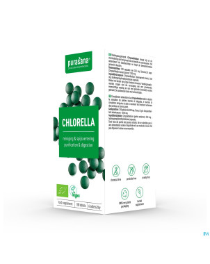 Purasana vegan chlorella cell wall bio    comp 180