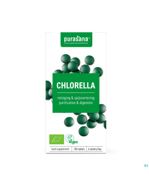 Purasana vegan chlorella cell wall bio    comp 180