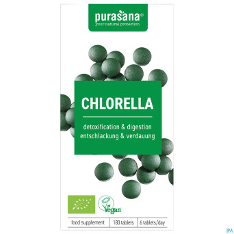 Purasana vegan chlorella cell wall bio    comp 180