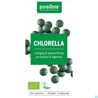 Purasana vegan chlorella cell wall bio    comp 180