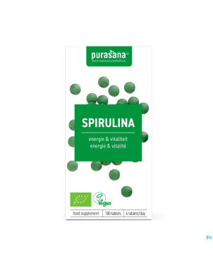 Purasana vegan spirulina bio    comp 180
