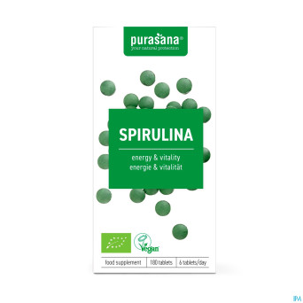 Purasana vegan spirulina bio    comp 180