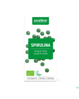 Purasana vegan spirulina bio    comp 180