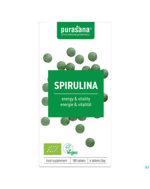 Purasana vegan spirulina bio    comp 180