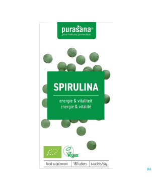 Purasana vegan spirulina bio    comp 180