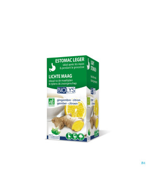 Biolys gingembre - citron    tea-bags 20