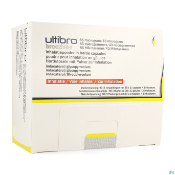 Ultibro breezhaler  85mcg/43mcg pulv inhal caps 90