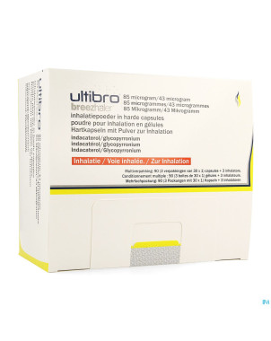Ultibro breezhaler  85mcg/43mcg pulv inhal caps 90