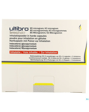 Ultibro breezhaler  85mcg/43mcg pulv inhal caps 90