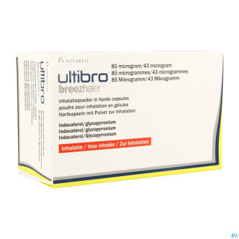 Ultibro breezhaler  85mcg/43mcg pulv inhal caps 30