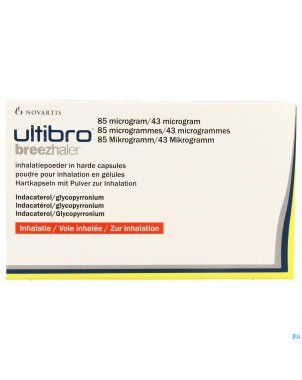 Ultibro breezhaler  85mcg/43mcg pulv inhal caps 30