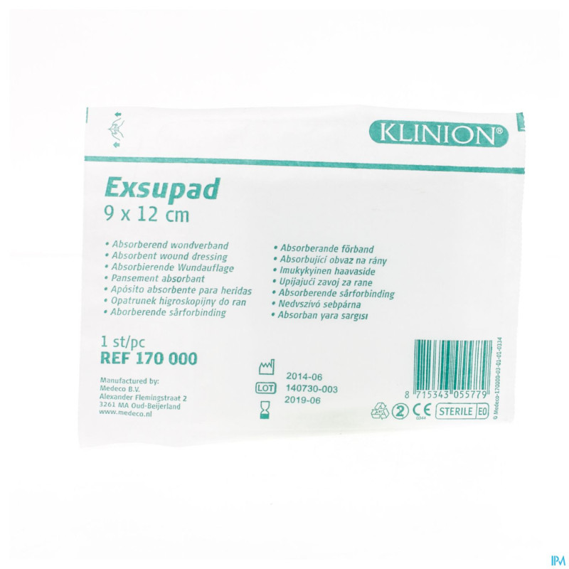 Klinion exsupad ster  9x12cm  s 1 4170000