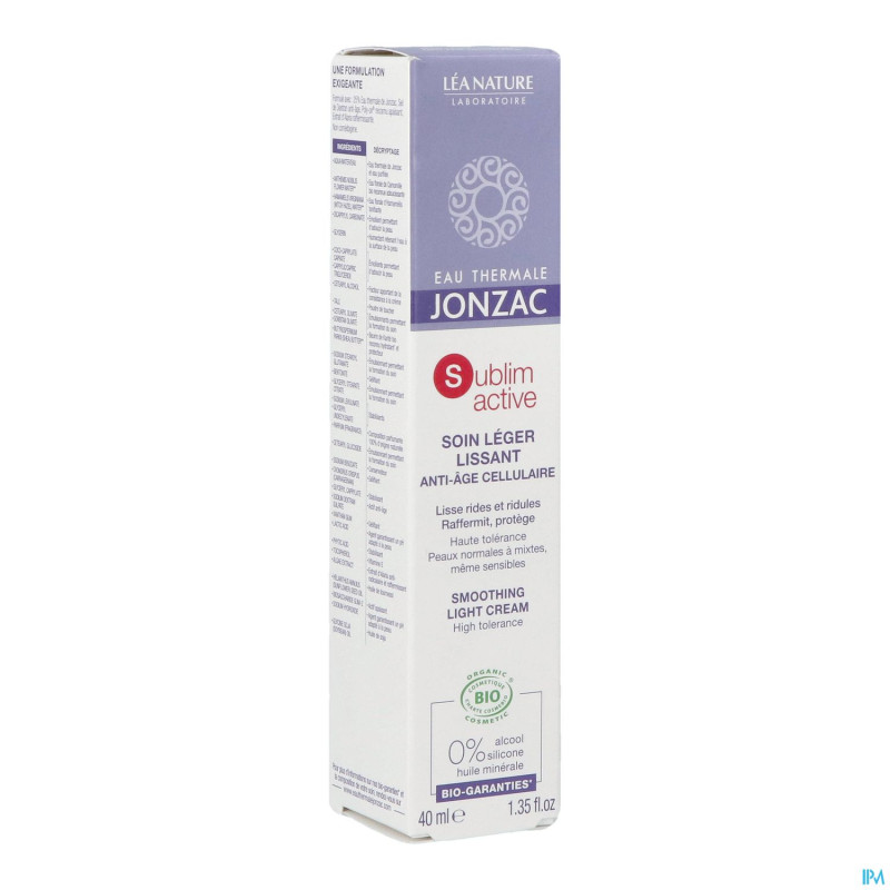 Jonzac sublimactive soin leger jeunesse tbe p.40ml