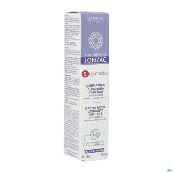 Jonzac sublimactive cr riche jeunesse   tbe p.40ml