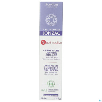 Jonzac sublimactive cr riche jeunesse   tbe p.40ml