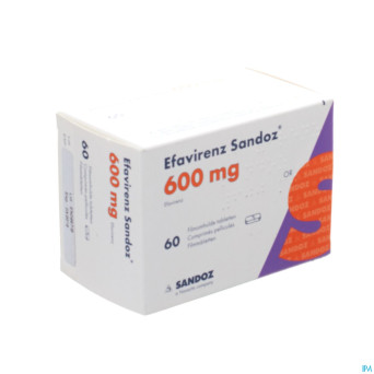 Efavirenz sandoz 600 mg comp pell  60 x 600 mg
