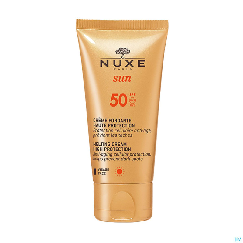 Nuxe sun creme fondante visage ip50    tube  50ml