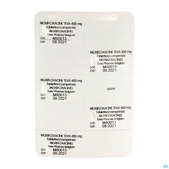 Moxifloxacine teva 400 mg comp pell  5