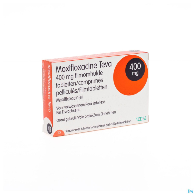 Moxifloxacine teva 400 mg comp pell 10