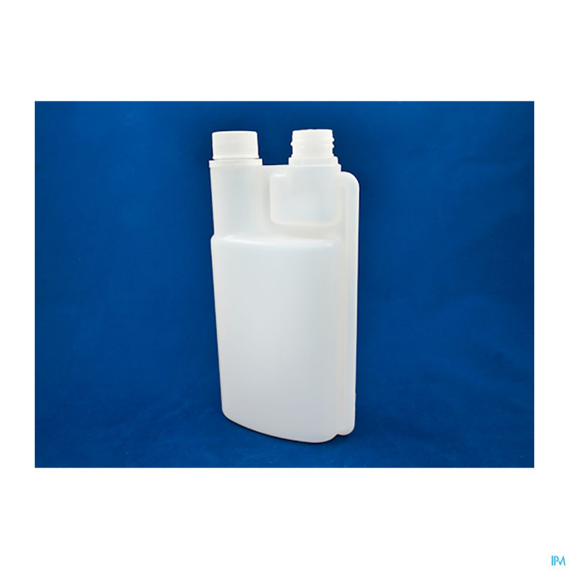 Flacon doseur double cou 1000ml+caps inviolable 10