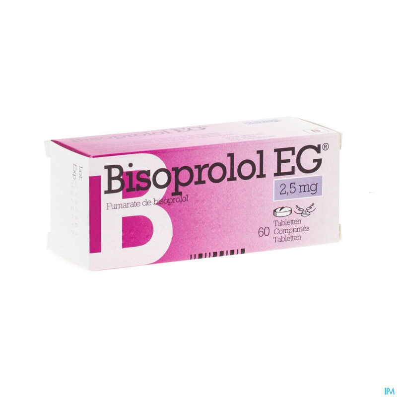 Bisoprolol eg comp 60 x 2,5 mg