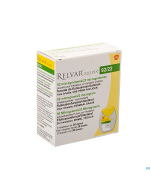 Relvar ellipta  92/22mcg pulv inhal multidose 1x30