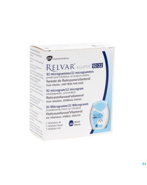 Relvar ellipta  92/22mcg pulv inhal multidose 1x30