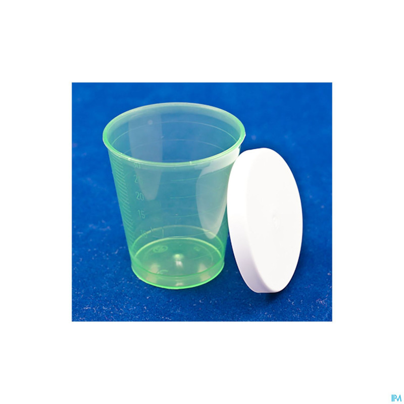 Mesurette graduee vert+couvercle   25ml 100 pontos