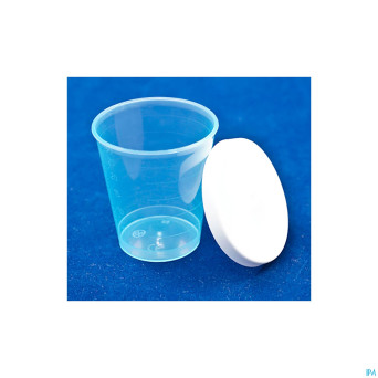 Mesurette graduee bleu+couvercle   25ml 100 pontos