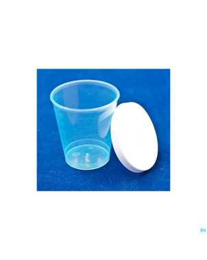 Mesurette graduee bleu+couvercle   25ml 100 pontos