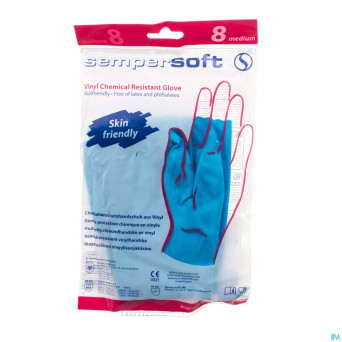 Sempersoft gants bleu medium nf   1paire