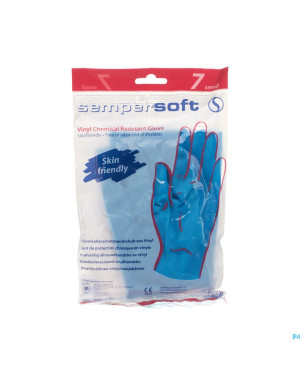 Sempersoft gants bleu small nf    1paire