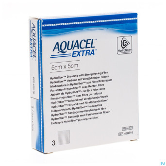 Aquacel extra pans hydrofiber+renf.fibr. 5x 5cm  3