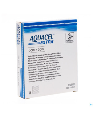 Aquacel extra pans hydrofiber+renf.fibr. 5x 5cm  3