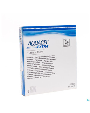 Aquacel extra pans hydrofiber+renf.fibr.10x10cm  3