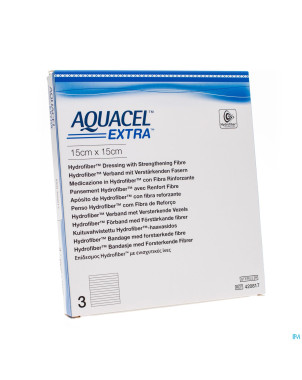 Aquacel extra pans hydrofiber+renf.fibr.15x15cm  3