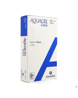 Aquacel extra pans hydrofiber+renf.fibr. 4x10cm 10